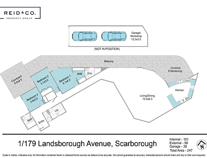 1/179 Landsborough Avenue, Scarborough, Brisbane - Northern Region , 3 غرف, 2 حمامات, Apartment