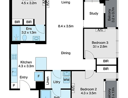 6103/500 Elizabeth Street, Melbourne, Melbourne CBD, 3 Bedrooms, 2 Bathrooms, Apartment