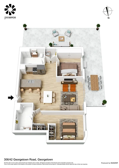 306/42 Georgetown Road, Georgetown, NSW 2298, 2房, 2浴, Apartment