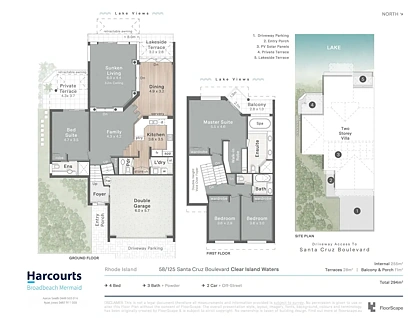 1 Fonthac/125 Santa Cruz Boulevard, Clear Island Waters, Gold Coast, 4房, 3浴, Townhouse