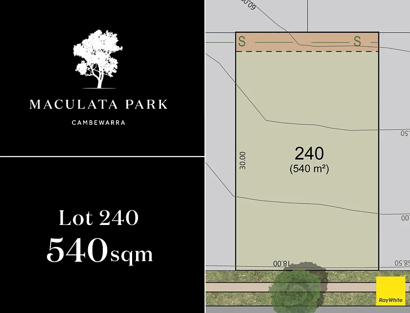 Lot 240, 'Maculata Park' 104 Taylors Lane, Badagarang, South Coast, 0 Bedrooms, 0 Bathrooms, Section