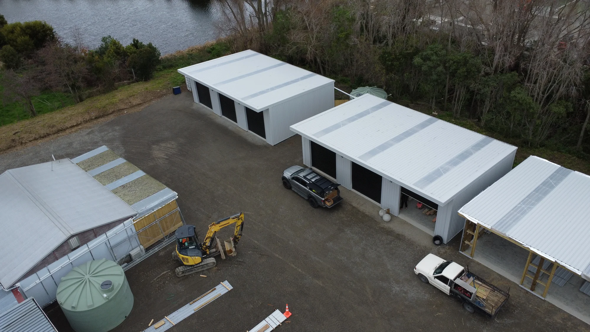 Turitea  Two new sheds with secure yard for lease