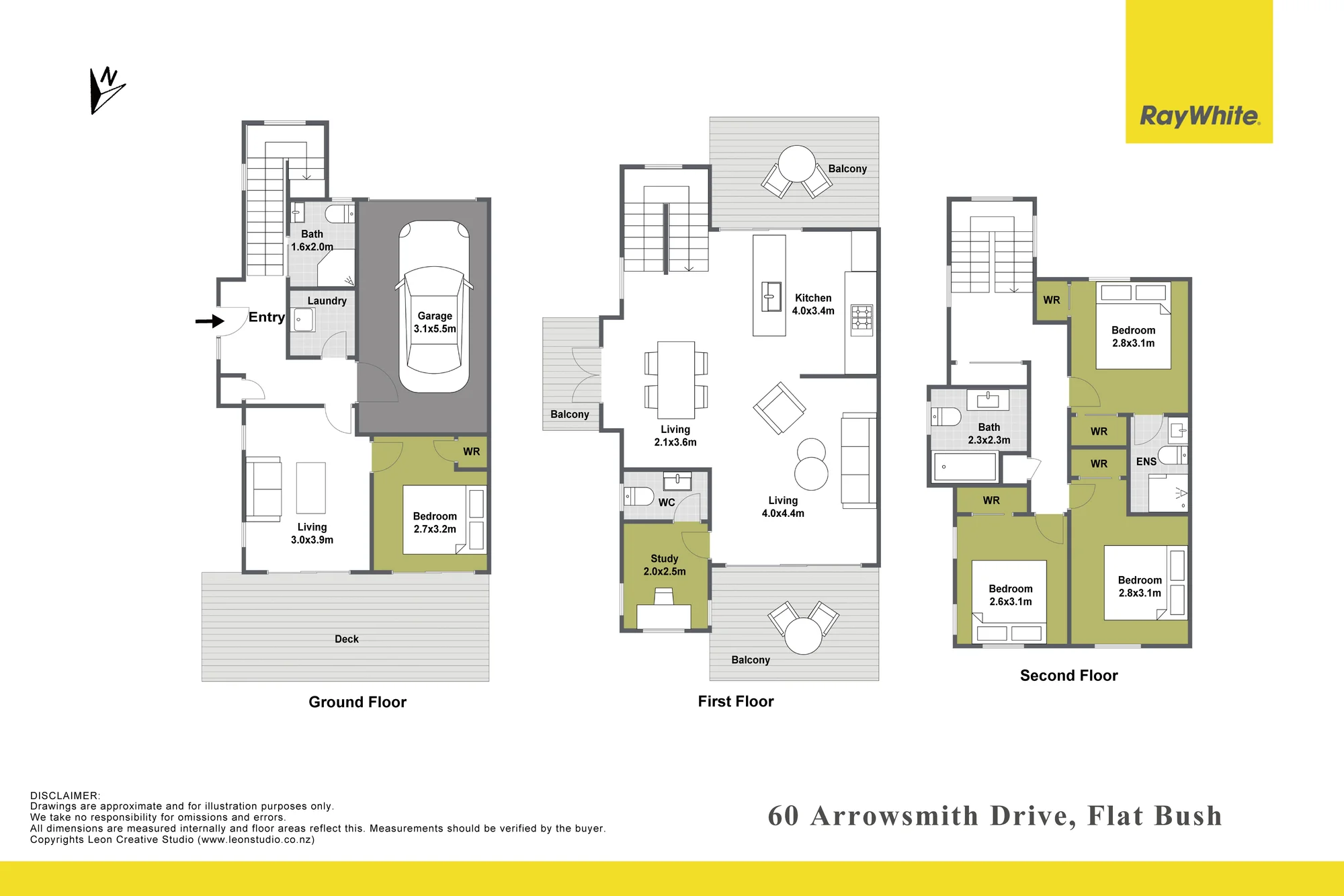60 Arrowsmith Drive, Flat Bush, Manukau City, Auckland, 4 habitaciones, 3 baños, House