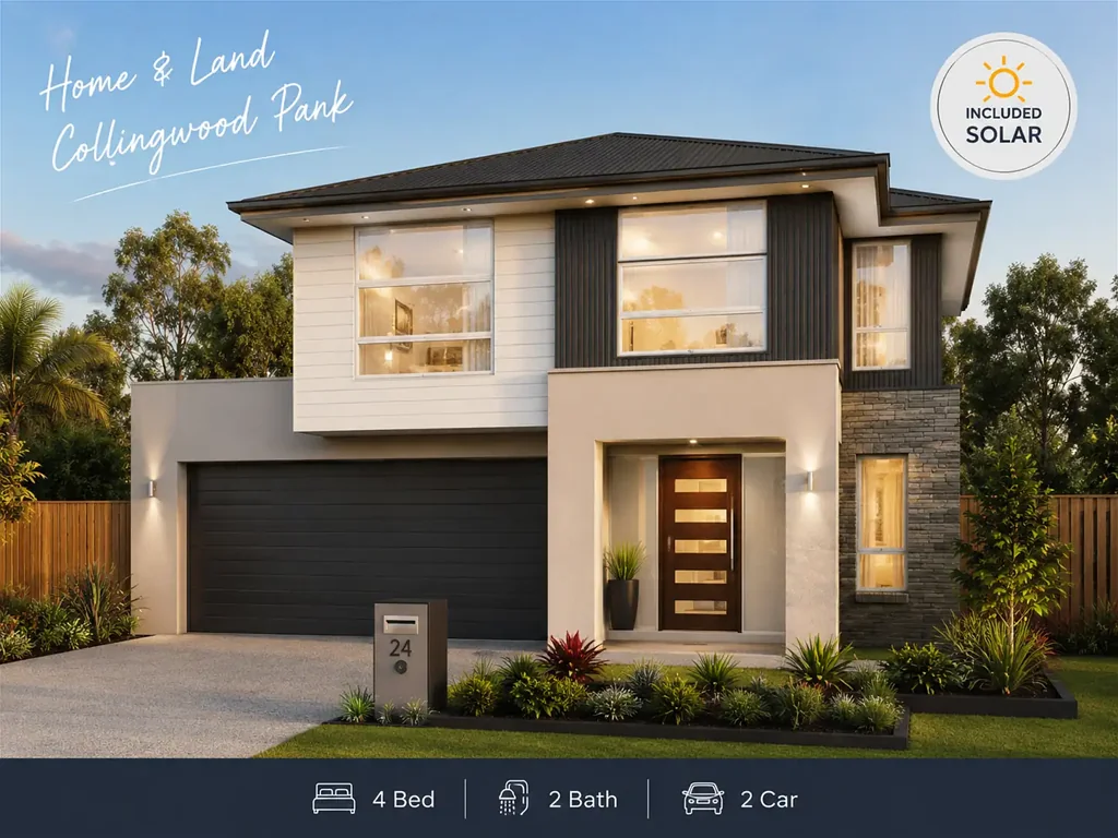 Collingwood Park 4房 Collingwood Park中心 600㎡阔地 4卧2卫 2车位 现代奢居 高端配置 开放式空间 便捷生活 Collingwood Park Luxury 4 Bed 2 Bath 2 Car H & L To Be Built