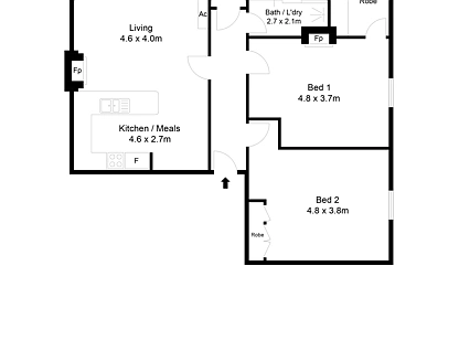 8/90 Jeffcott Street, North Adelaide, Adelaide CBD, 2 침실, 1 욕실, Apartment