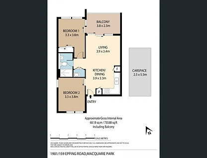 901/159 Epping Road, Macquarie Park, Upper North Shore, 1 chambres, 1 salles de bain, Apartment