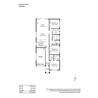 3 Forest Court, Virginia, SA 5120, 3房, 2浴, House