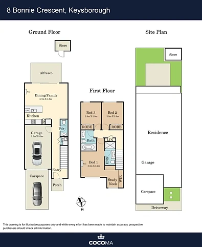 Floor plan - 8 Bonnie Crescent, Keysborough, VIC 3173