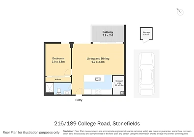 216/189 College Road, Stonefields, Auckland City, 1 slaapkamers, 1 badkamers, House
