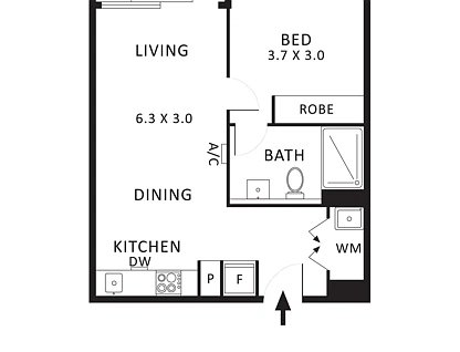 912/470 St Kilda Road, Melbourne, Melbourne CBD, 1房, 1浴, Apartment