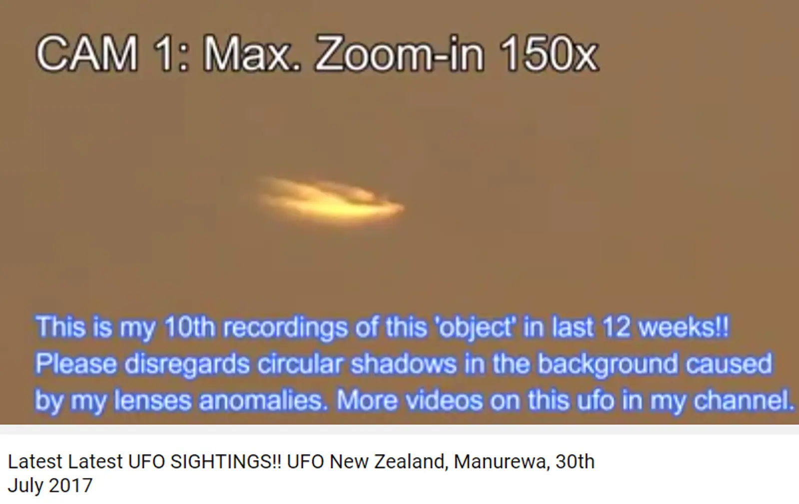 奥克兰南区惊现UFO!连续数月频繁出现!有视频!有动图!有真相!