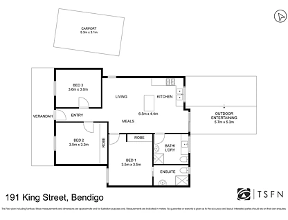 191 King Street, Bendigo, VIC 3550, 3 غرف, 2 حمامات, House