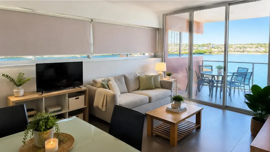 Modern Furnished 1 Bedroom Apartment with Panoramic Water Views & Waterfront Lifestyle
