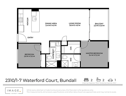 2310/1-7 Waterford Court, Bundall, Gold Coast, 2 غرف, 2 حمامات, Apartment