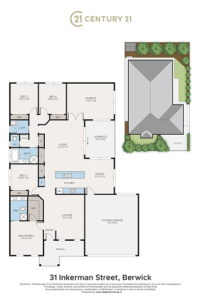 फ्लोर प्लान - 31 Inkerman Street, Berwick, VIC 3806