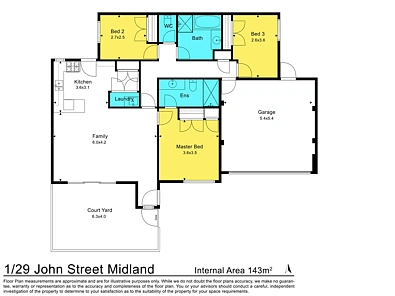 1/29 John Street, Midland, WA 6056, 3 slaapkamers, 2 badkamers, Unit