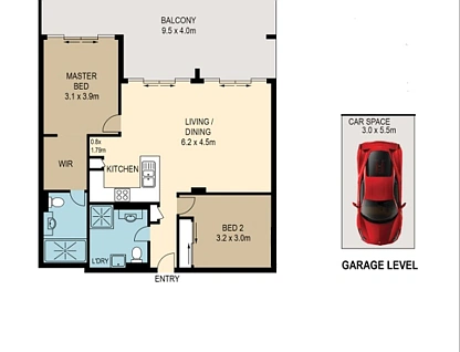 1301/6-10 Manning Street, South Brisbane, Brisbane - Inner City Region, 2 chambres, 2 salles de bain, Apartment
