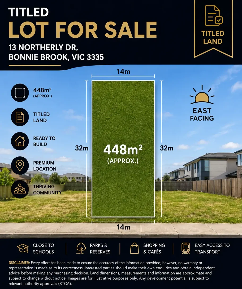 Bonnie Brook  Build Your Dream Home at 13 Northerly Street, Bonnie Brook VIC 3335