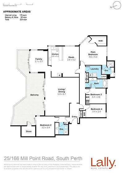 25/166 Mill Point Road, South Perth, WA 6151, 4 slaapkamers, 3 badkamers, Apartment