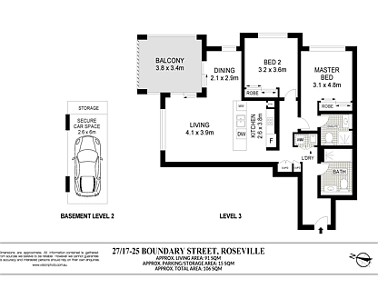 27/17-25 Boundary Street, Roseville, Upper North Shore, 2 कमरे, 2 बाथरूम, Apartment