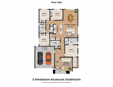 5 Wimbledon Boulevard, Strathtulloh, VIC 3338, 4 slaapkamers, 2 badkamers, House