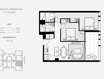 404/39 Park Street, South Melbourne, Melbourne CBD, 2 Schlafzimmer, 2 Badezimmer, Apartment