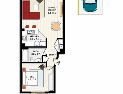 5/47 Trafalgar Street, Annandale, Inner West, 1 phòng ngủ, 1 phòng tắm, Apartment