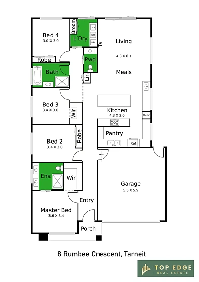 8 Rumbee Crescent, Tarneit, VIC 3029, 4 રૂમ, 2 બાથરૂમ, House