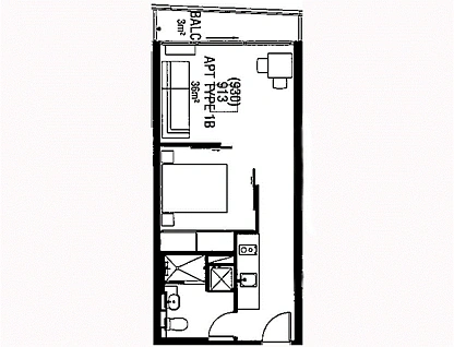 930/572 St Kilda Road, Melbourne, Melbourne CBD, 1部屋, 1バスルーム, Unit