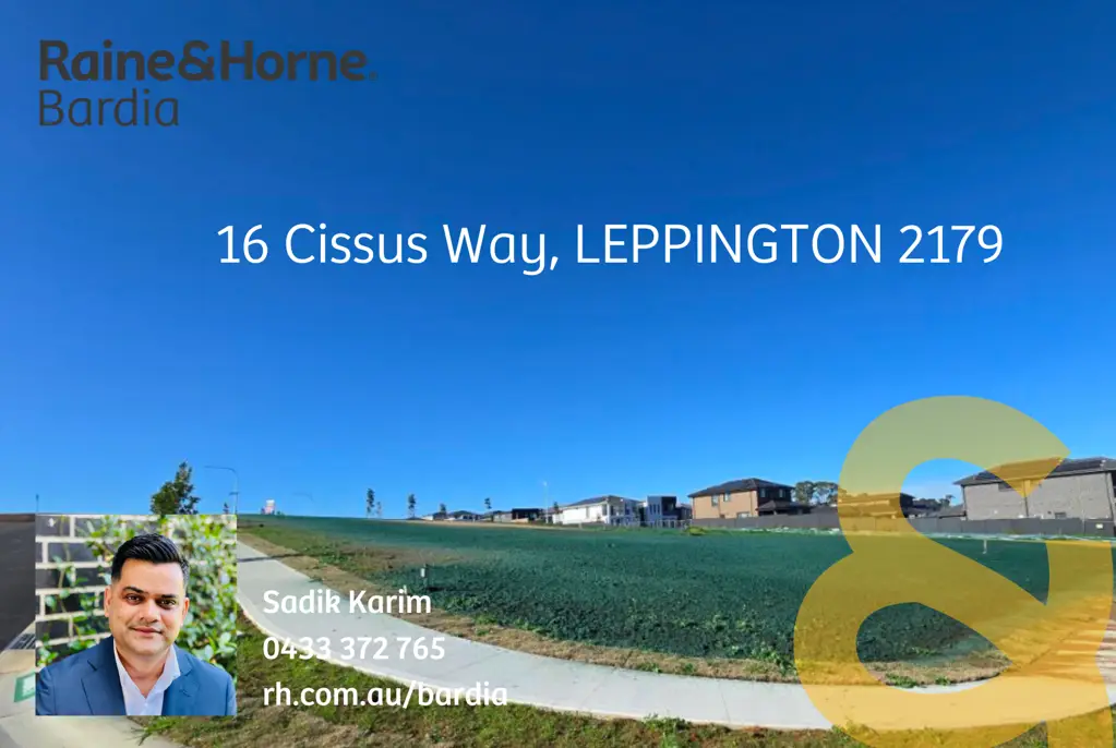 Leppington A blank canvas, ready for your dream to take shape.