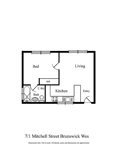 7/1 Mitchell Street, Brunswick, VIC 3056, 1 Bedrooms, 1 Bathrooms, Unit