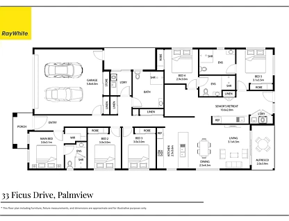 33 Ficus Drive, Palmview, QLD 4553, 5房, 4浴, 独立屋