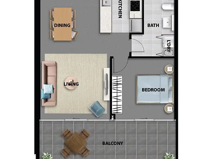 75/44 Macquarie Street, Barton, Inner South, 1 rūma, 1 rūma horoi, Apartment
