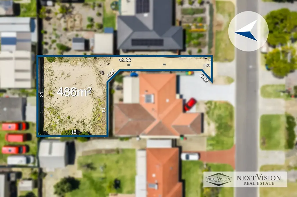 Shoalwater 486m² Rear Battle Axe Survey-Strata Lot