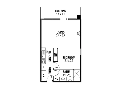 308/90 La Scala Avenue, Maribyrnong, North West Melbourne, 1 habitaciones, 1 baños, Apartment