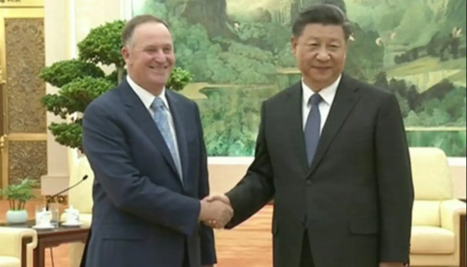 John Key在人民大会堂与习近平见面,他们谈了这些内容