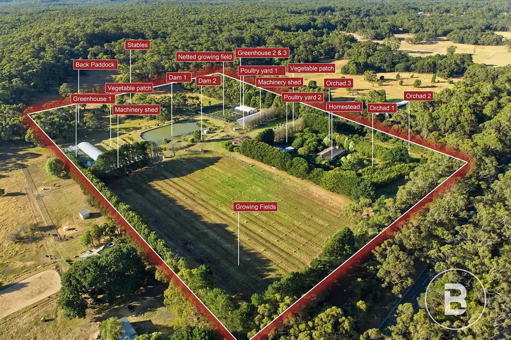 Bullengarook 4房  A ONCE-IN-A-LIFETIME 20-ACRE ESCAPE: HAZELNUTS,  PALMS & ENDLESS POSSIBILITIES