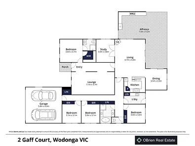 2 Gaff Court, Wodonga, VIC 3690, 4 slaapkamers, 2 badkamers, House