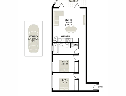 1/11-21 Flinders Street, Surry Hills, Sydney CBD, 2 habitaciones, 1 baños, Apartment