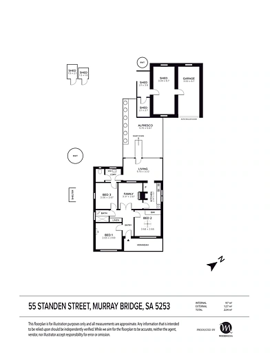 55 Standen Street, Murray Bridge, SA 5253, 3 Bedrooms, 1 Bathrooms, House