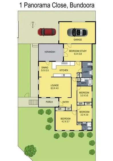 1 Panorama Cl, Bundoora, VIC 3083, 4 Kuwarto, 2 Banyo, House