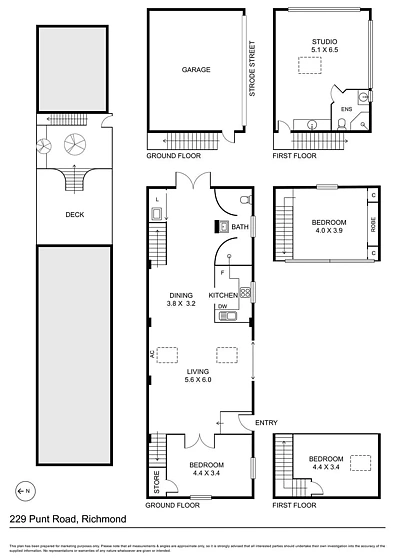 229 Punt Road, Richmond, VIC 3121, 4 Bedrooms, 2 Bathrooms, House
