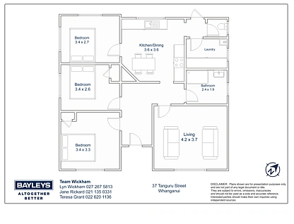 37 Tanguru Street, Wanganui East, Wanganui, 3部屋, 1バスルーム, House