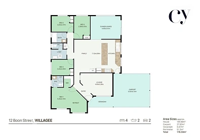 Plano ng Bahay - 12 Boon Street, Willagee, WA 6156