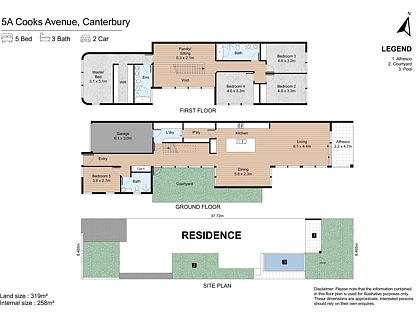 5a Cooks Avenue, Canterbury, South Western Suburbs, 5房, 3浴, Apartment
