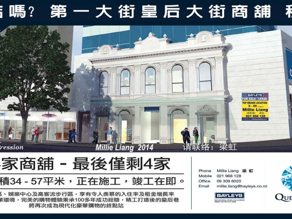 Auckland Central New Retail Investment Opportunity on Queen St