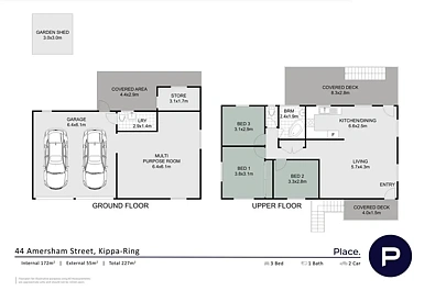 Plano ng Bahay - 44 Amersham Street, Kippa-Ring, QLD 4021