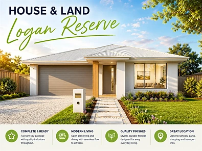 Logan Reserve 3房 358平米宽大地块 宽敞三卧两卫 现代装修 双车库 开放式布局 遮盖户外区 交钥匙套餐 便捷生活选择 House & Land Opportunity in Logan Reserve - Limited Lots Available