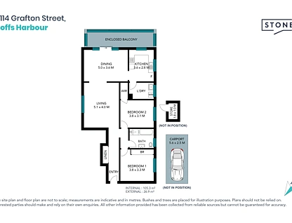 1/114 Grafton Street, Coffs Harbour, North Coast, 2 غرف, 1 حمامات, Apartment