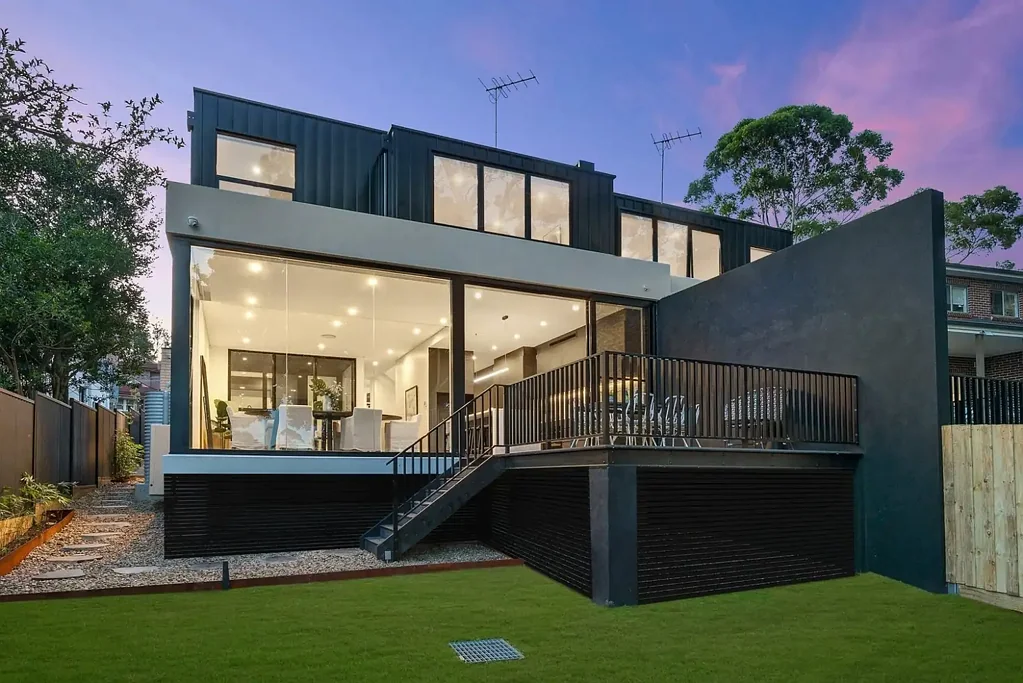 Modern five bedroom residence featuring premium finishes
